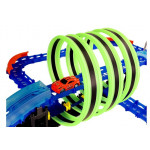 Autodráha so slučkami, žiariaca v tme RC - modrá